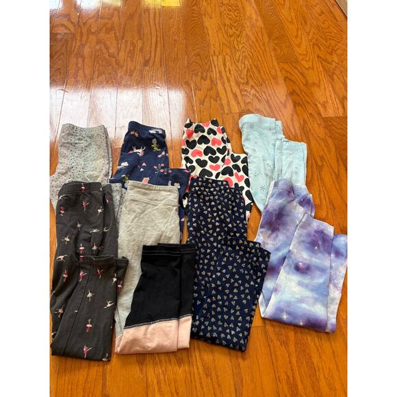 HUGE Lot 8 Carter's Girls 6X Leggings Variety Bundle - Picture 2 of 4